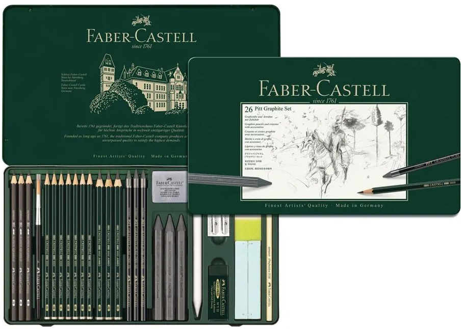 Crayons et craies PITT Monochrome, boîte