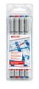 Marqueurs edding 152M solubles, assortiment 4 couleurs