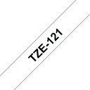 Ruban pour étiqueteuse Brother TZ121  bande 9 mm  transparent / caractère noir 