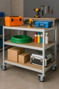Chariot à étagères avec parois grillagées (copie)