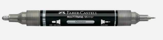 Marqueur double pointe - Faber Castell - Chrome 551 - Miroir