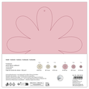 Fleurs en papier rose/jaune en carton photo 300g/m2 - 8 pièces de 10-15-20cm