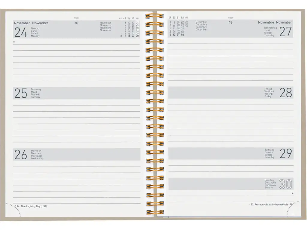 Agenda Dispo Term Natural Wire-O 2027