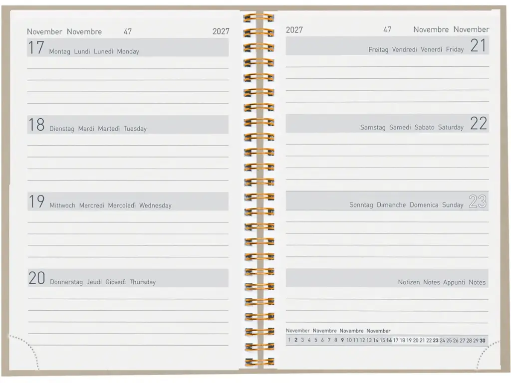 Agenda Memento Natural Wire-O 2027 