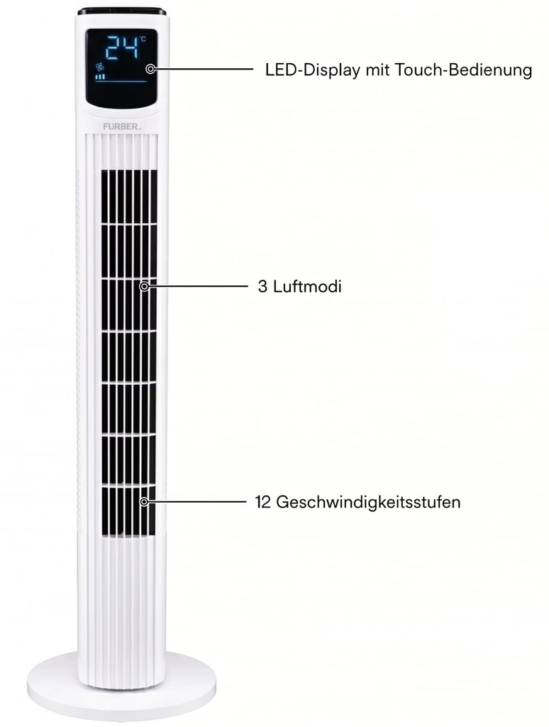 Ventilateur FURBER Torrevento blanc