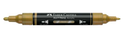 Marqueur double pointe - Faber Castell - Chrome doré 550 - Miroir