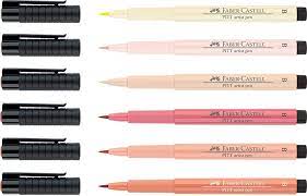 6 Feutres encre de chine PITT ArtistPen B