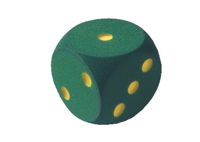 Schaumstoffwürfel 16 x 16 cm grün