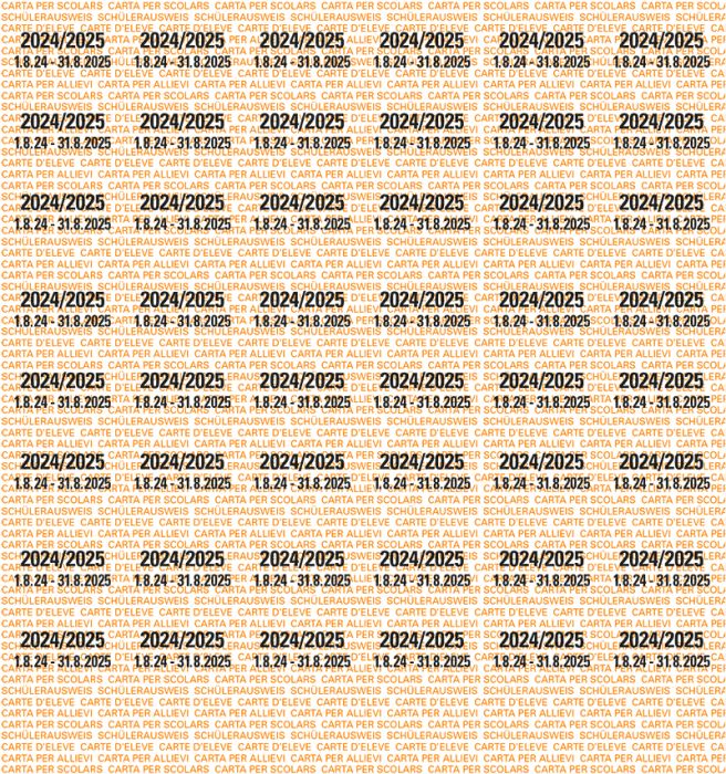 Feuille de 48 timbres pour carte d'étudiant