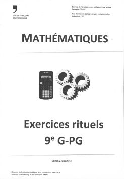 Exercices rituels de maths 9e G-PG 