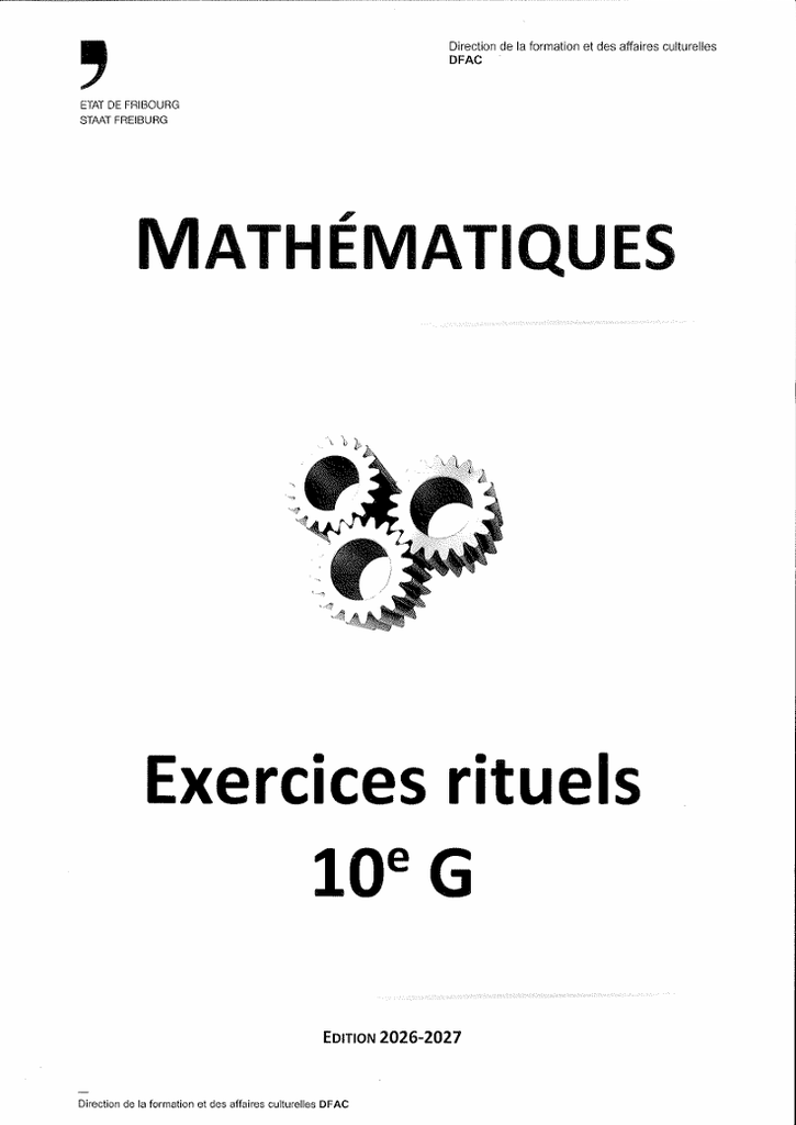 Exercices rituels maths 10 ème G 