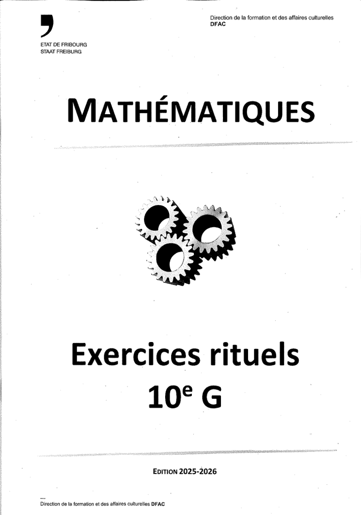 Exercices rituels maths 10 ème G 