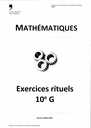Exercices rituels de maths 10 ème G Edition 2026/2027