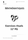 Exercices rituels de maths 11 ème PG Edition 2026/2027