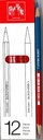 Farbstift Prismalo bicolor rot/blau (12 Stück)