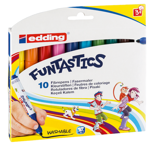 Feutres Edding 14 «Funtastics» assortiment de 10 couleurs