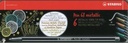 Feutres Stabilo Pen 68 Metallic, assortiment 6 couleurs