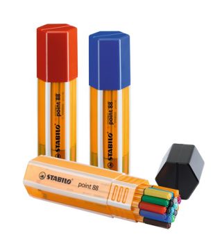 Finliner Stabilo Point 88, Sortiment 20 Farben in Big Box Point