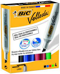 Feutres Bic Velleda assortiment 4 couleurs 