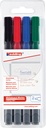 Marqueurs edding 361, assortiment 4 couleurs