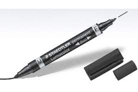 Marqueur permanent Lumocolor®, double pointe F + M, noir