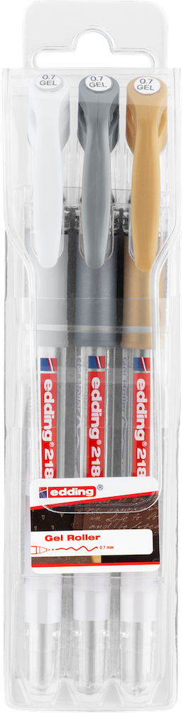 Roller à encre gel Edding 2185 assortiment