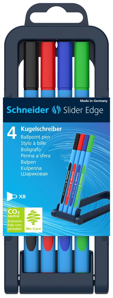 Stylo à bille Schneider Edge Slider XB (assortiment 4 couleurs)