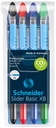 Kugelschreiber Schneider Slider XB, Sortiment von 4 Basic-Farben