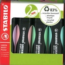 Surligneur Stabilo Green Boss Pastel, assortiment 4 couleurs