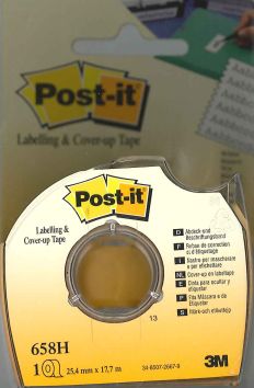 Ruban de correction et d'étiquetage Post-it 658 25.4 mm x 17.7 m