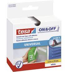 Bande velcro tesa® autocollante 20mm x 2.5m