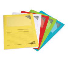 Chemises de classement Ordo avec fenêtre, sans plastique, 5 coloris assortis (50 pièces)