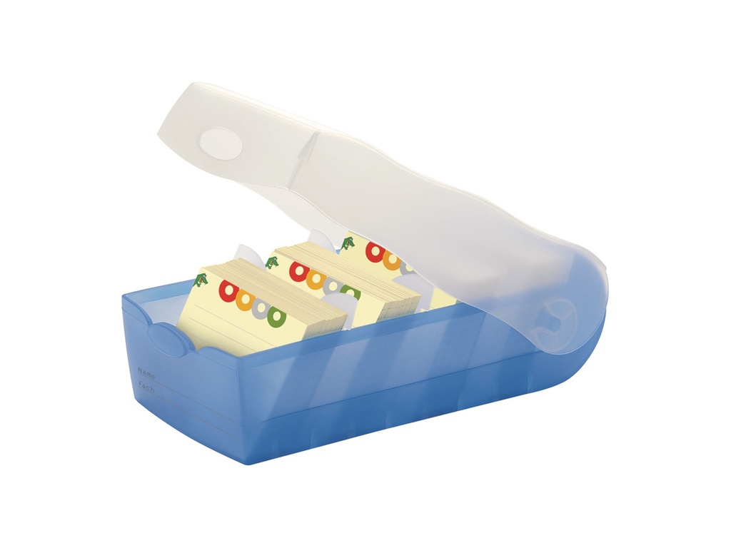 Karteikartenbox blau für A7-Karteikarten HAN