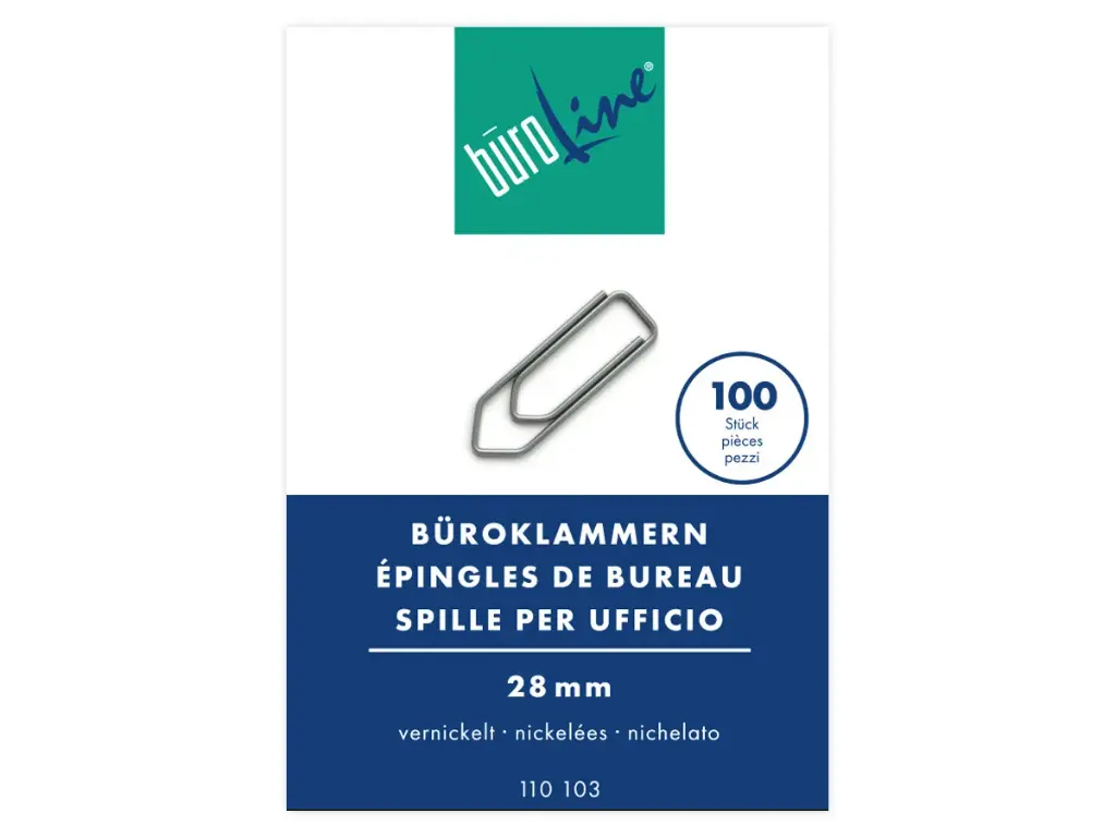 Briefklammern, 100 Stück