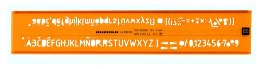 Chablon d'écriture 5 mm flèche Rumold