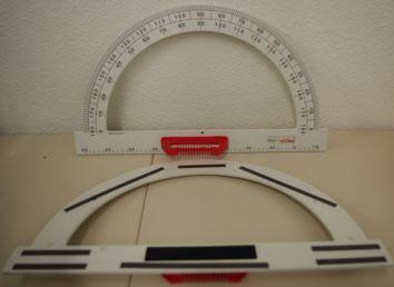 Rapporteur aimanté avec poignée 180°, 50 cm