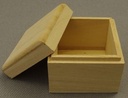 Boîte carrée en bois 6 cm x 6 cm hauteur 5 cm