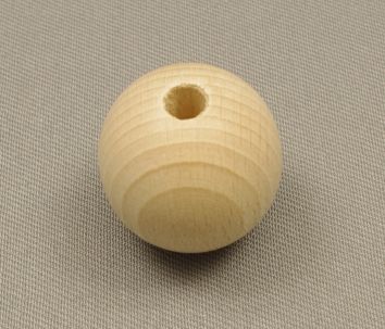 Boules en bois ø 40 mm avec trou traversant (paquet de 3 pièces)