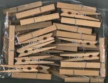 Pincettes en bois FSC 7.2 cm 50 pièces