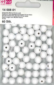 Perles en bois ø 10 mm 53 pièces