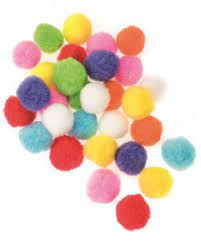 Pompons Mix multicolore 2.5 cm - 30 pièces