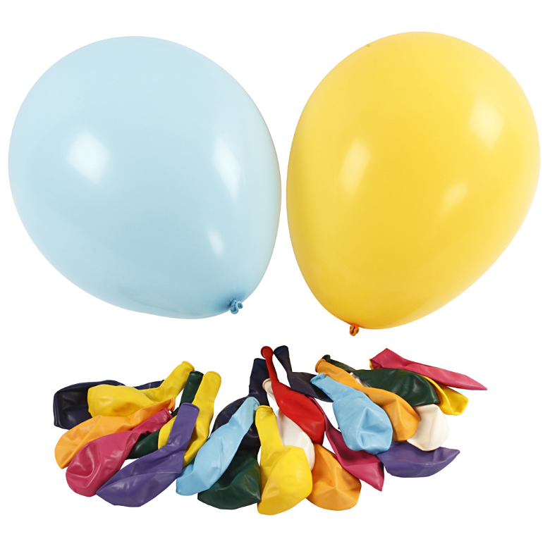 Ballons ø 41 cm couleurs assorties (50 pièces)