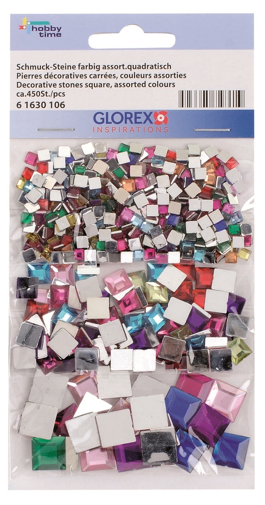 Pierres décoratives coul. Assorties