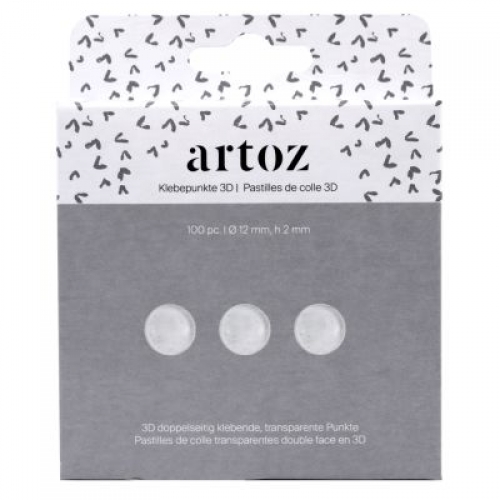 Pastilles adhésives double-face 12 x 2 mm 100 pièces