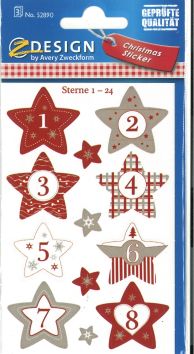 Sticker Sterne 1 - 24