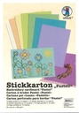 Carton à broder Pastel, 10 fles assorties en 10 couleurs, 23 x 33 cm, 300 g/m2
