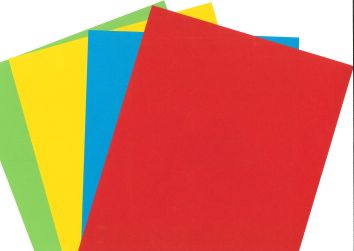 Papier à dessin de couleurs B4 130 g/m2 200 fles 4 coul. assorties