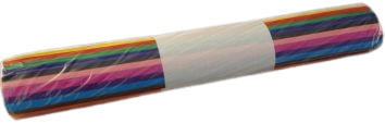 Papier de soie 20 g/m2 50 x 70 cm,  rouleau de 150 fles, 12 couleurs assortis