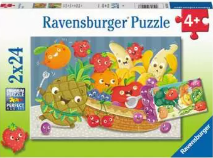 2 Puzzles «Fruits coquins» 24 pièces