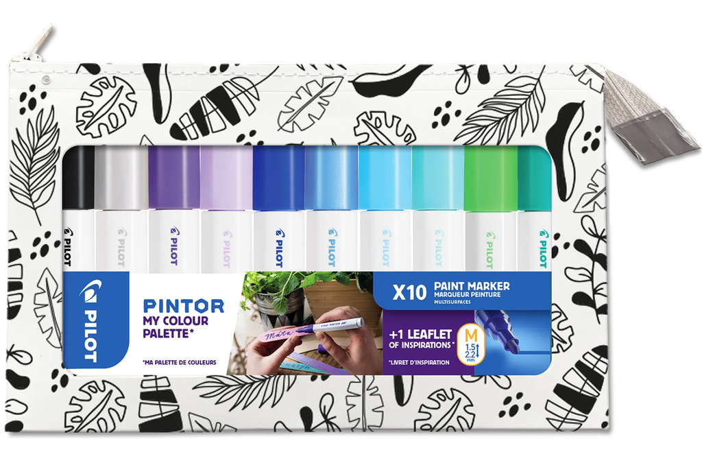 Feutres Pilot Pintor 1.5-2.2mm assortiment de 10 couleurs